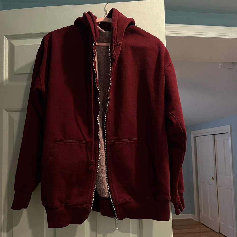 Brandy Burgundy Christy Full Zip Hoodie